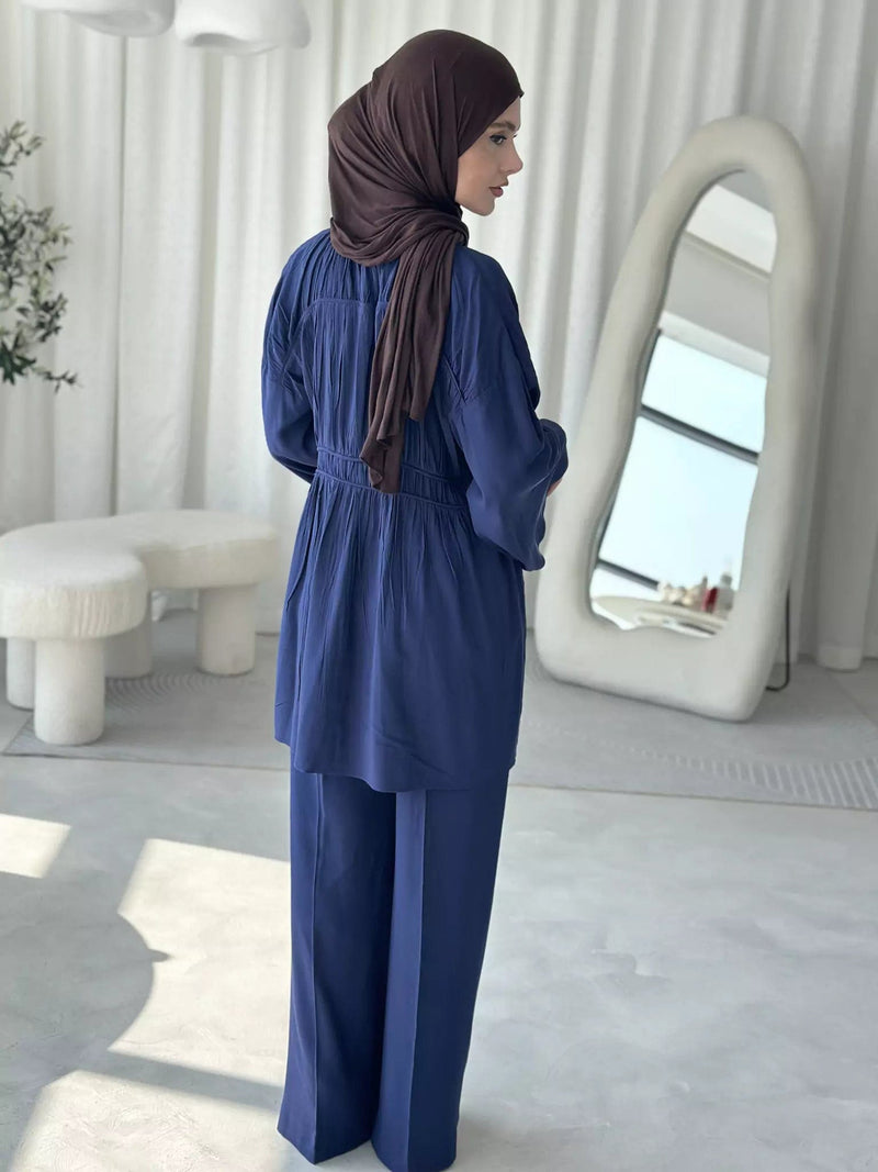 Salvia Blue Co Ord Set Outfit Sets  - Sowears