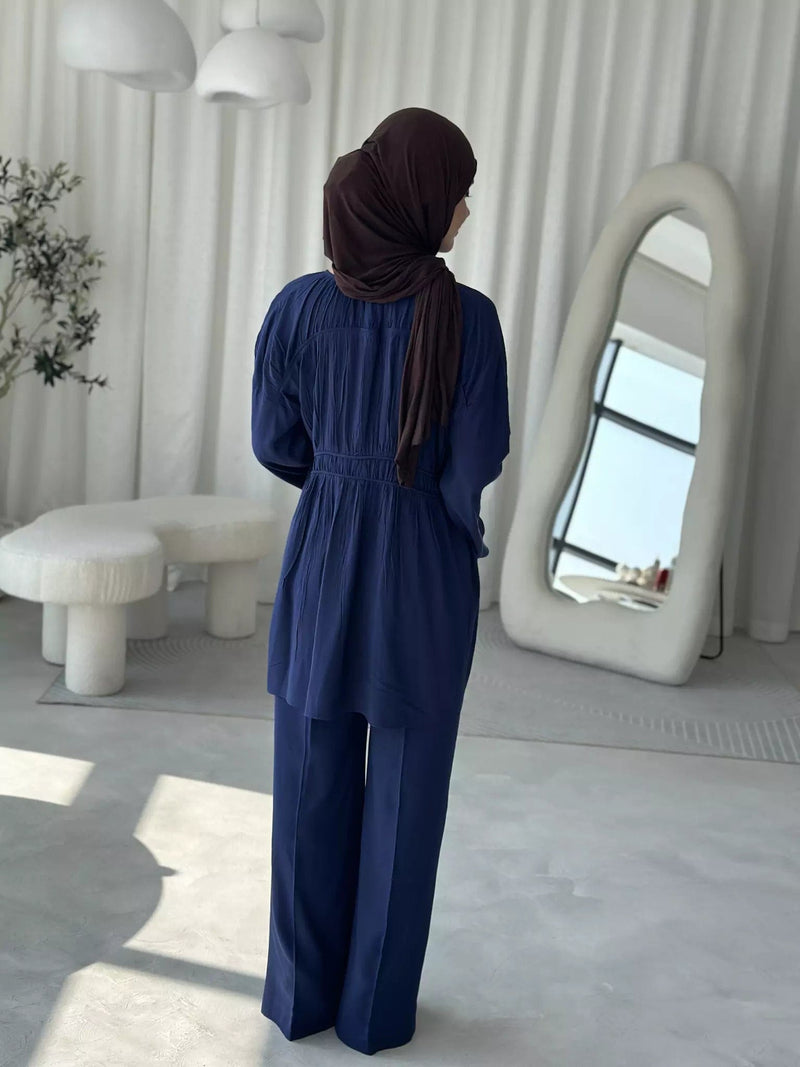 Salvia Blue Co Ord Set Outfit Sets  - Sowears