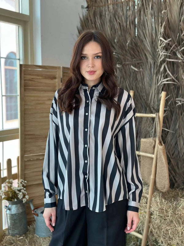 Streak Shirt in Stripes Outfit Sets  - Sowears