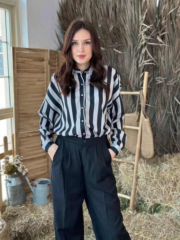 Streak Shirt in Stripes Outfit Sets  - Sowears