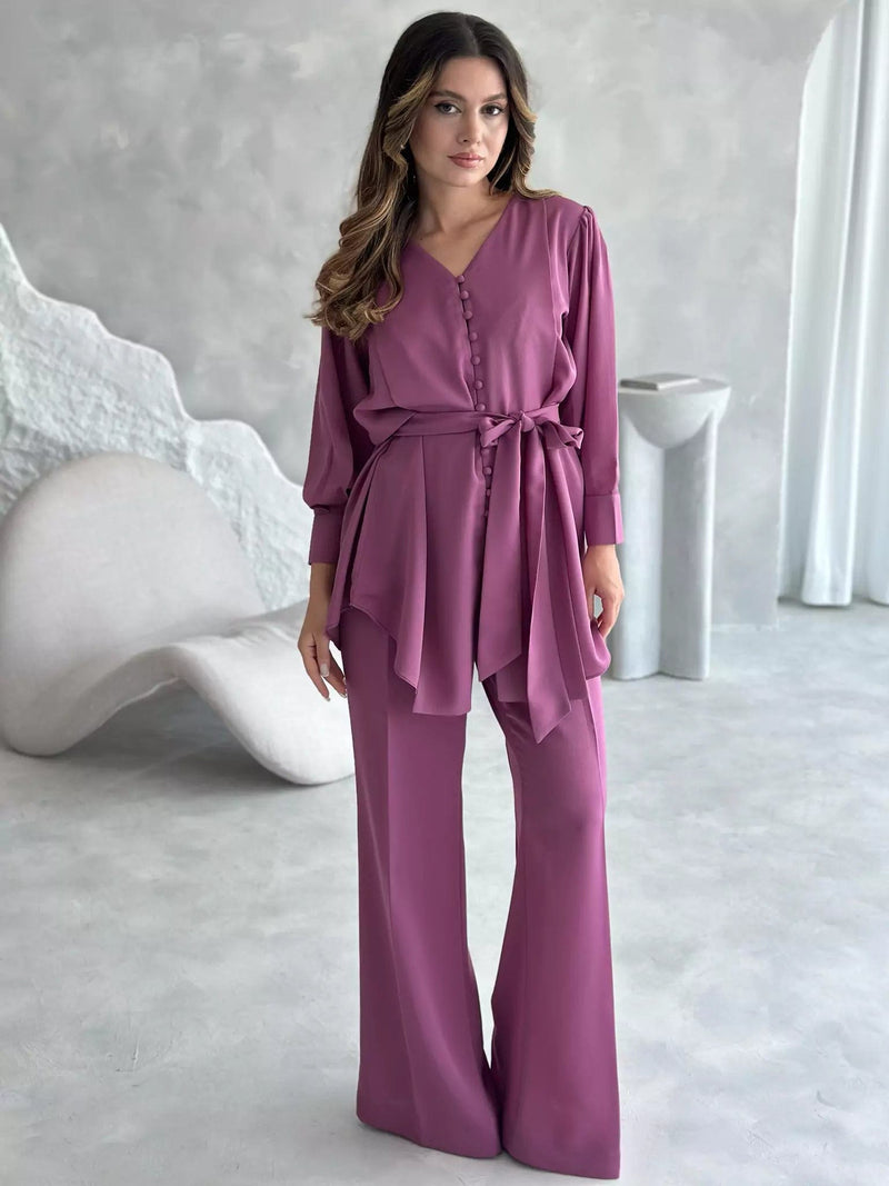 Vintage Love Lilac Co Ord Set Outfit Sets  - Sowears