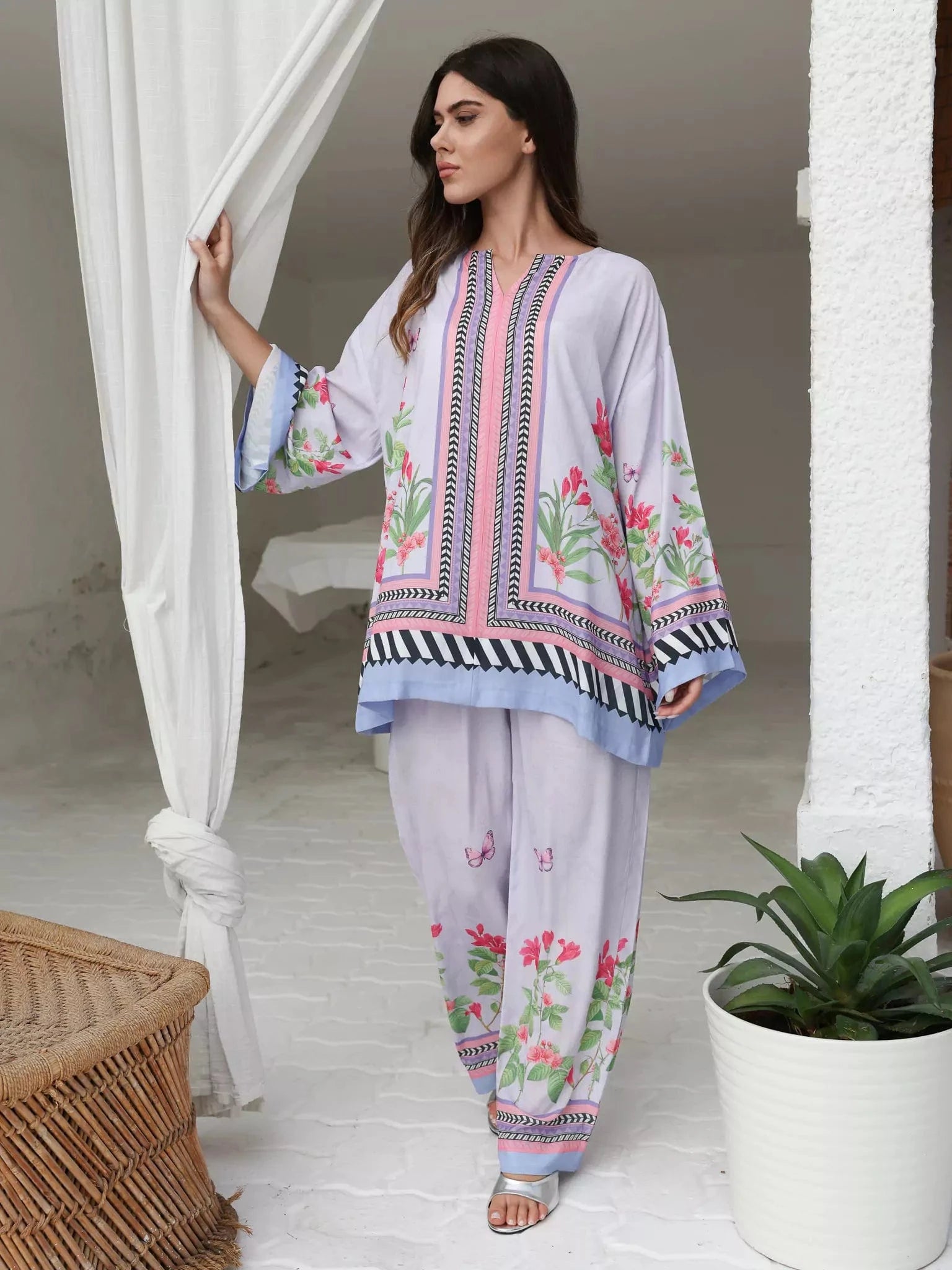 Wisteria Floral Co Ord Set Outfit Sets  - Sowears