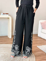 Coconut Embroidered Pants pants  - Sowears