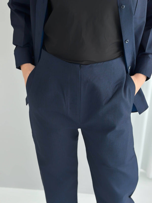 Zara belted High waisted blue trouser xs NWT  Blue trousers, Classy  outfits, Trouser pants women