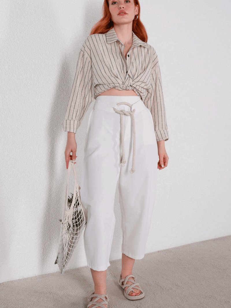 White Rope Pants pants  - Sowears