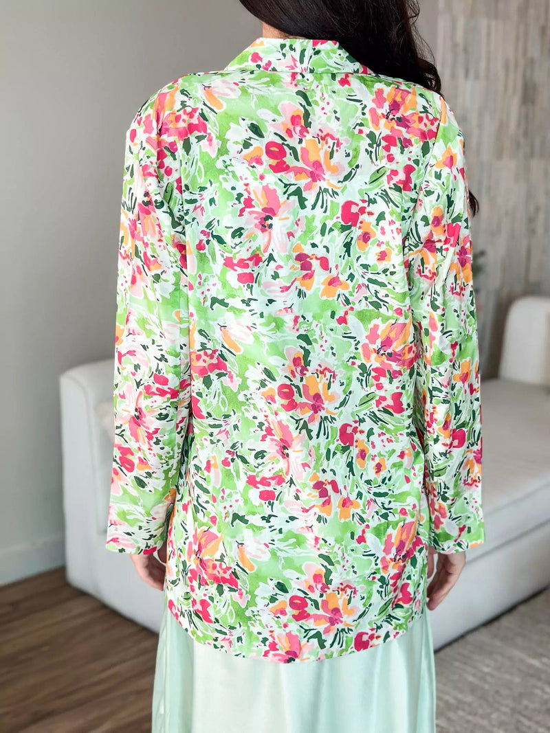 Fern Printed Blazer shirts  - Sowears