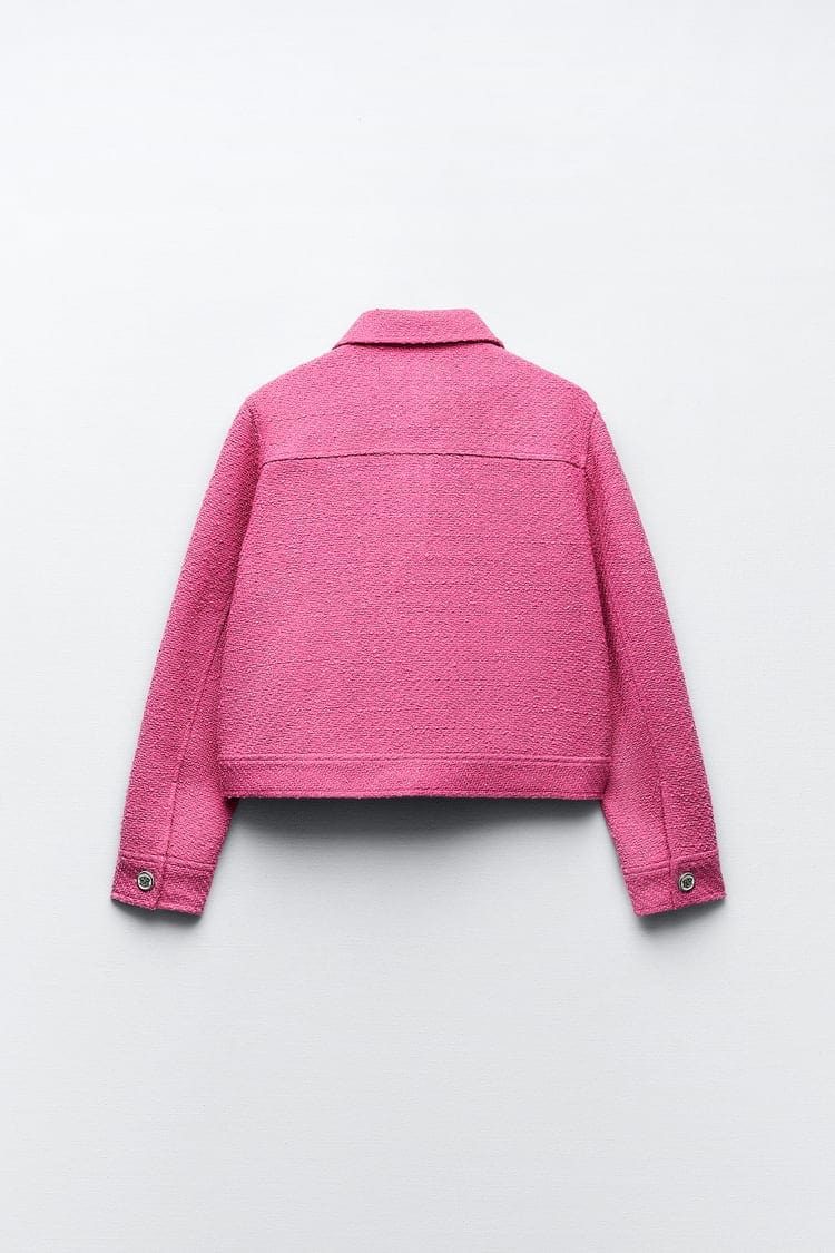 Pink Tweed Jacket shirts  - Sowears