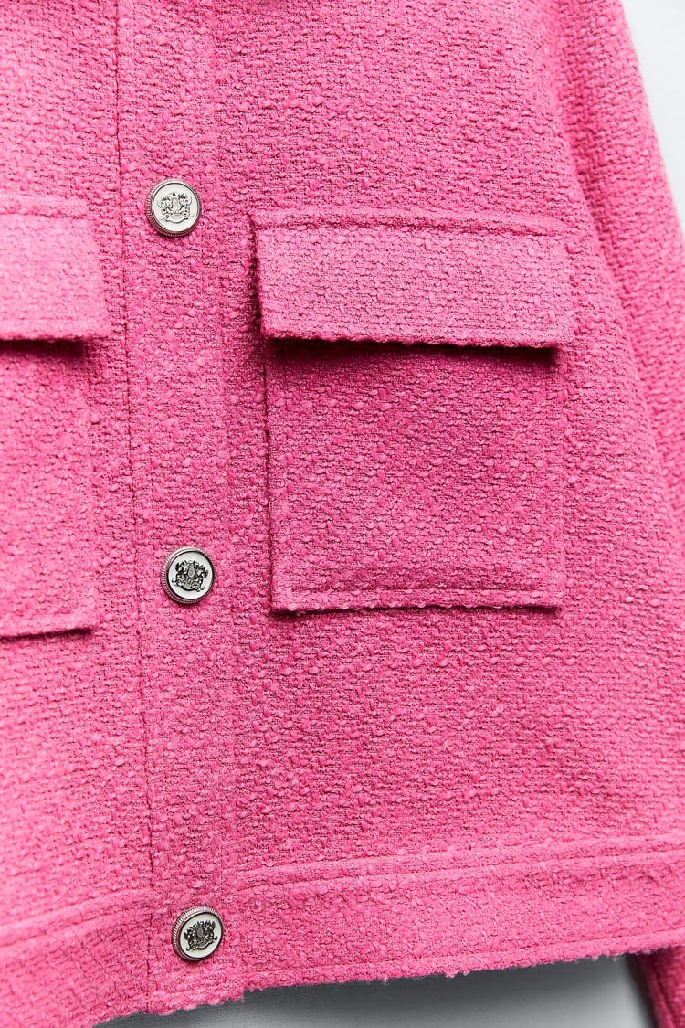 Pink Tweed Jacket shirts  - Sowears