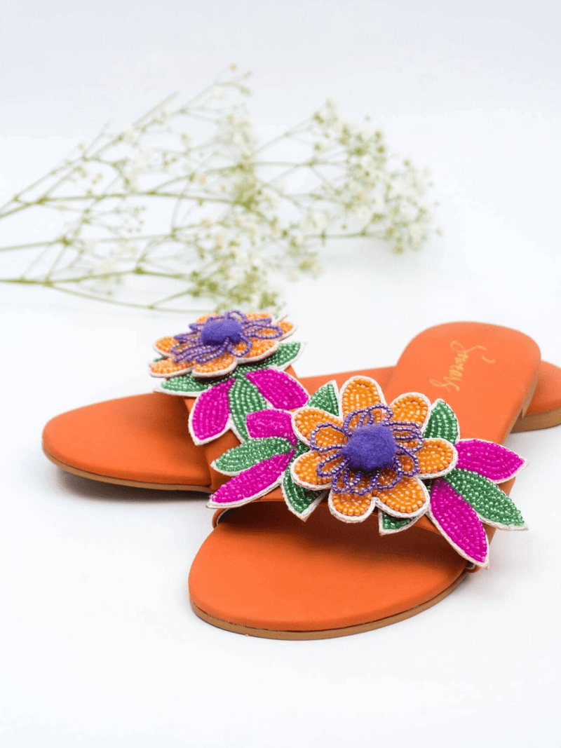 Mari Floral Flats Shoes  - Sowears