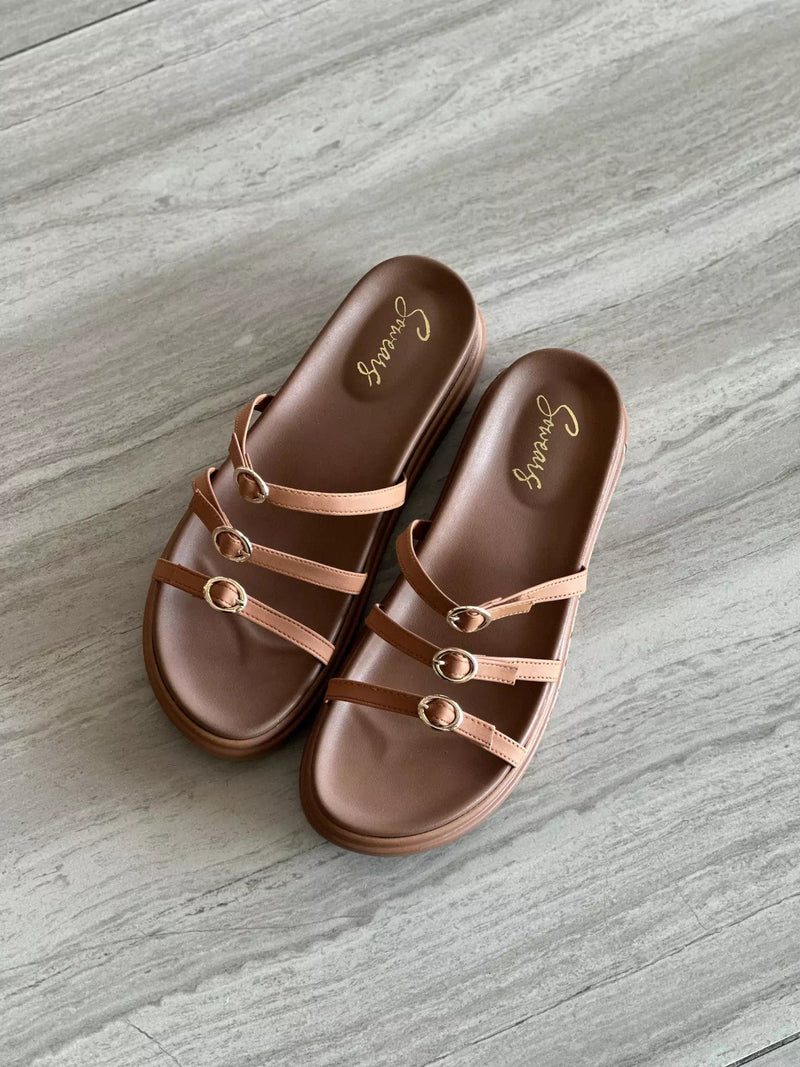 Triple Love Comfort Sandals Brown shoes  - Sowears