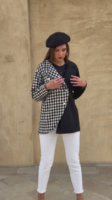 Checkered Woolen Coat