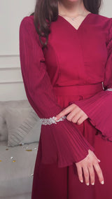 Lilie Dress In Maroon