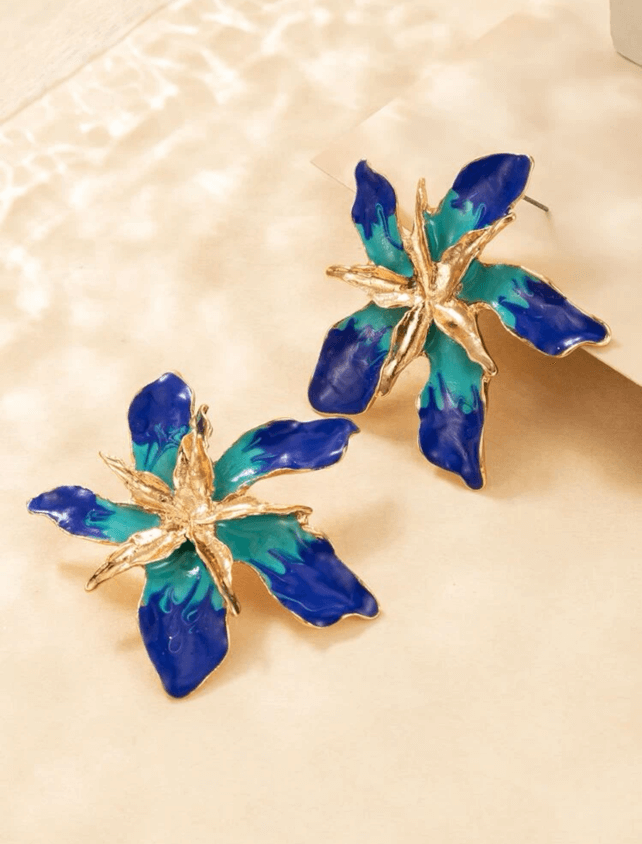 Blue Earrings Apparel & Accessories  - Sowears