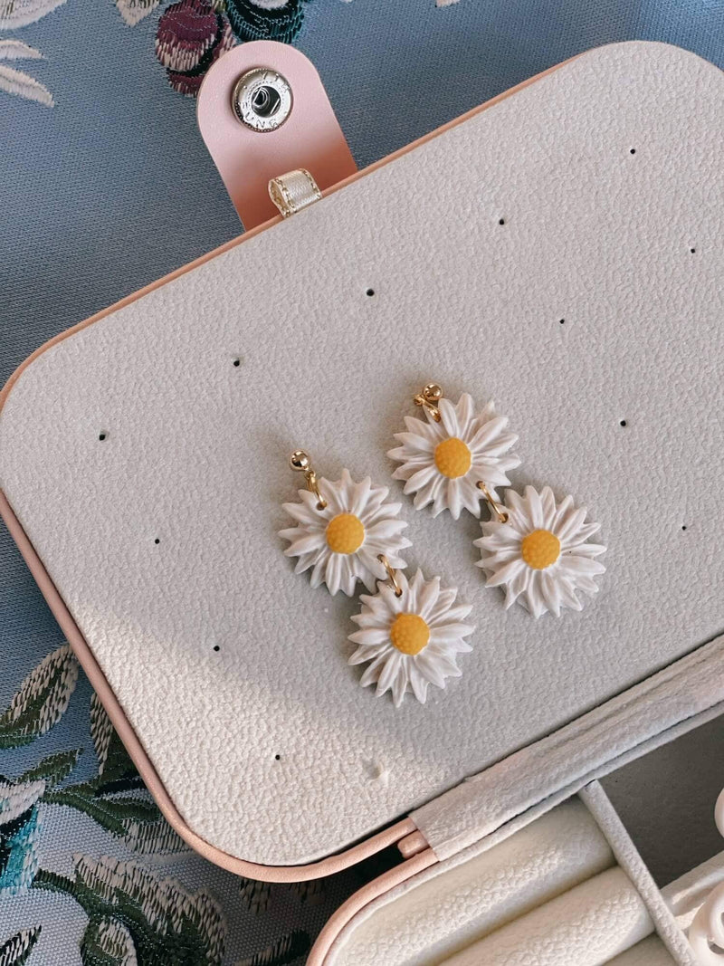 Double Daisy Earrings Apparel & Accessories  - Sowears