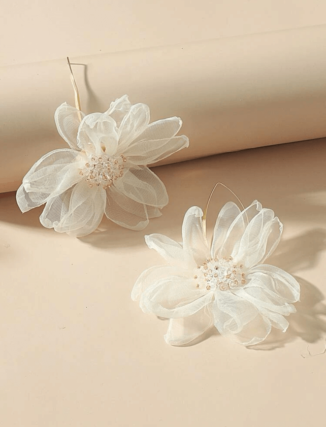 Off White Flora Earrings Apparel & Accessories  - Sowears