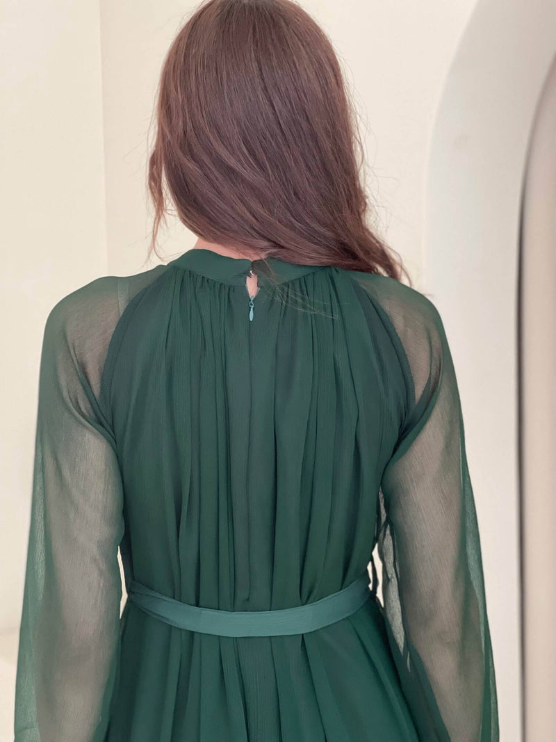 Aria Dress In Green  - Sowears