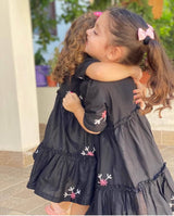 Mini Nova Black Embroidered Dress Baby & Toddler Dresses  - Sowears