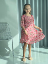 Mini Rosè Dress In Dusty Pink Floral Baby & Toddler Dresses  - Sowears