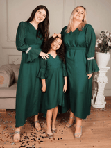 Mini Lilie Dress In Green Baby & Toddler  - Sowears