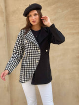 Checkered Woolen Coat Coats & Jackets  - Sowears