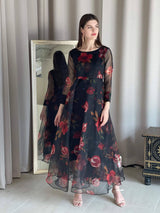 Black Grenade Floral Dress Dresses  - Sowears
