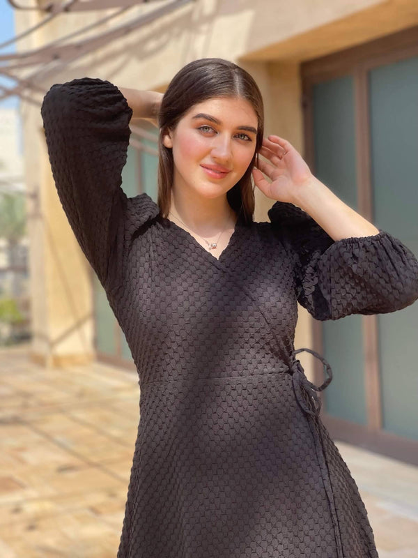 Black Textured Dress