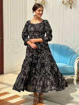 Embroidered In The Night Dress Dresses  - Sowears