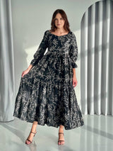 Embroidered In The Night Dress Dresses  - Sowears