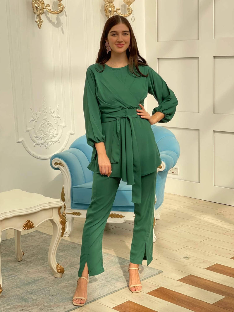 emerald green co-ord set by sowears