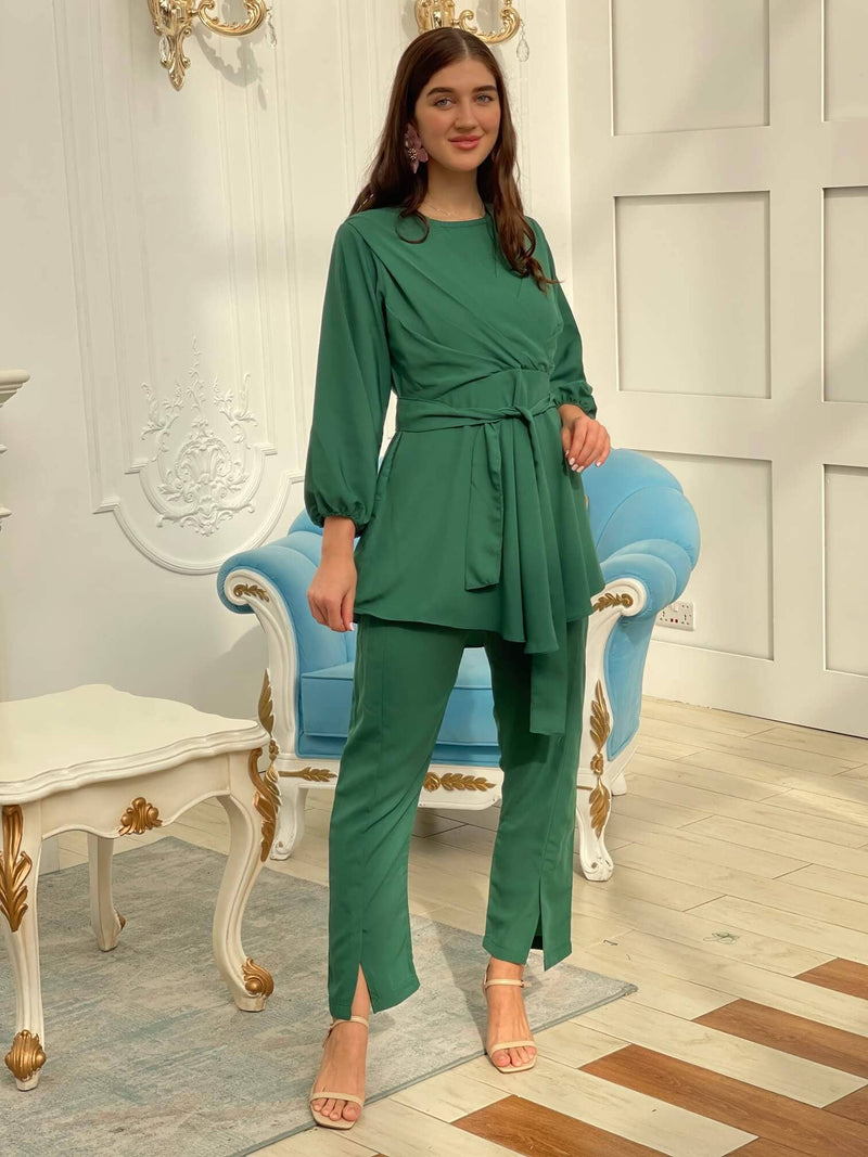 emerald green co-ord set by sowears