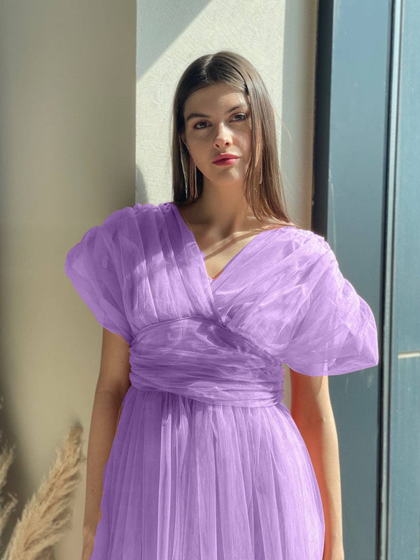 Whimsical Dress In Lilac Dresses  - Sowears