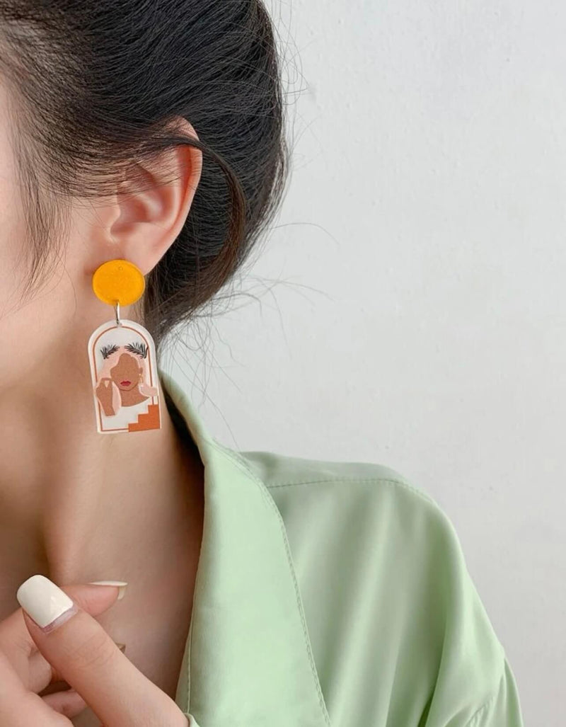 Figure Graphic Earrings Earrings  - Sowears