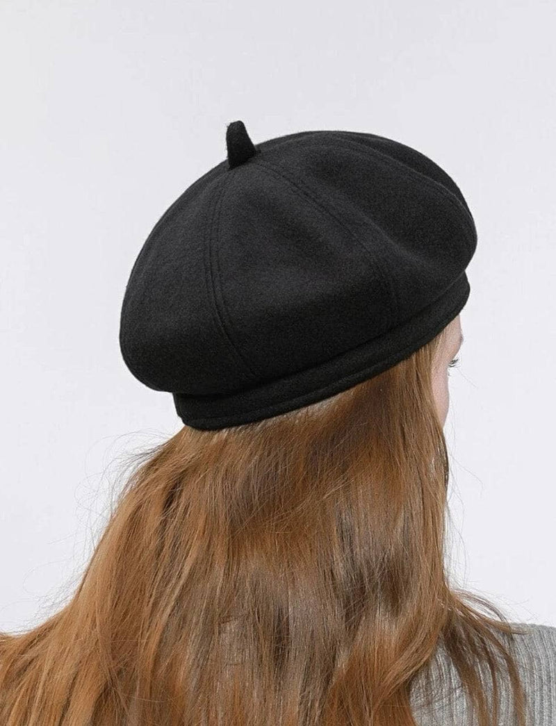 back of black beret hat by sowears