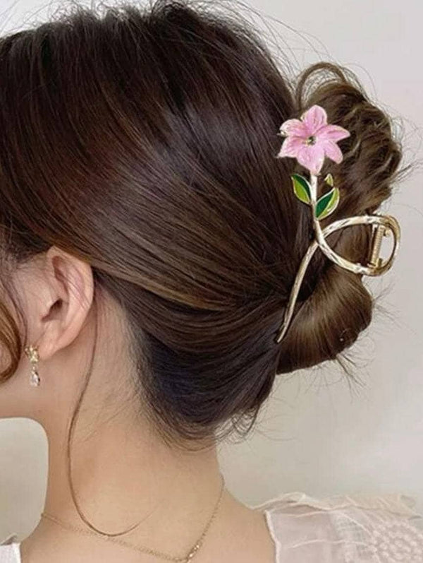 Lilac Floral Hair Claw head band  - Sowears