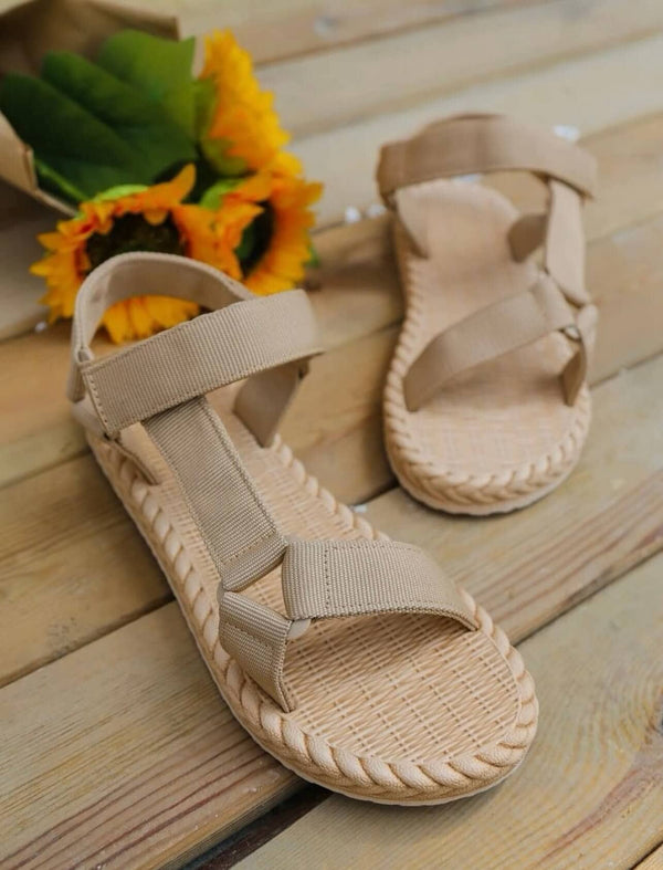 beige strap sandals by sowears