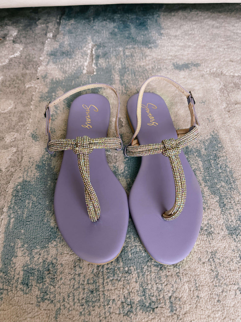 lady lilac flat sandals by sowears