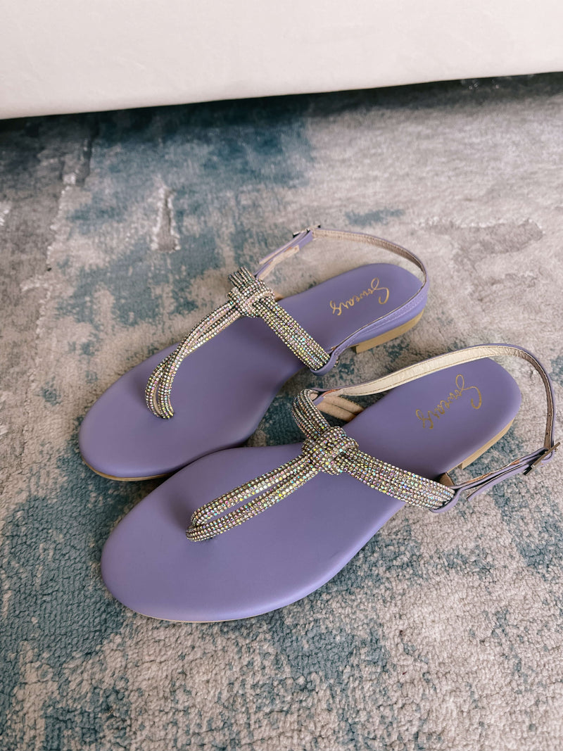 lady lilac flat sandals